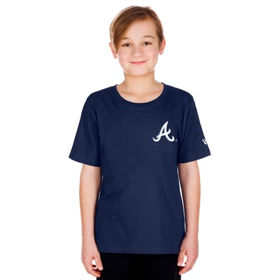 Atlanta Braves New Era Youth Cartoon Logo T-Shirt - Navy

