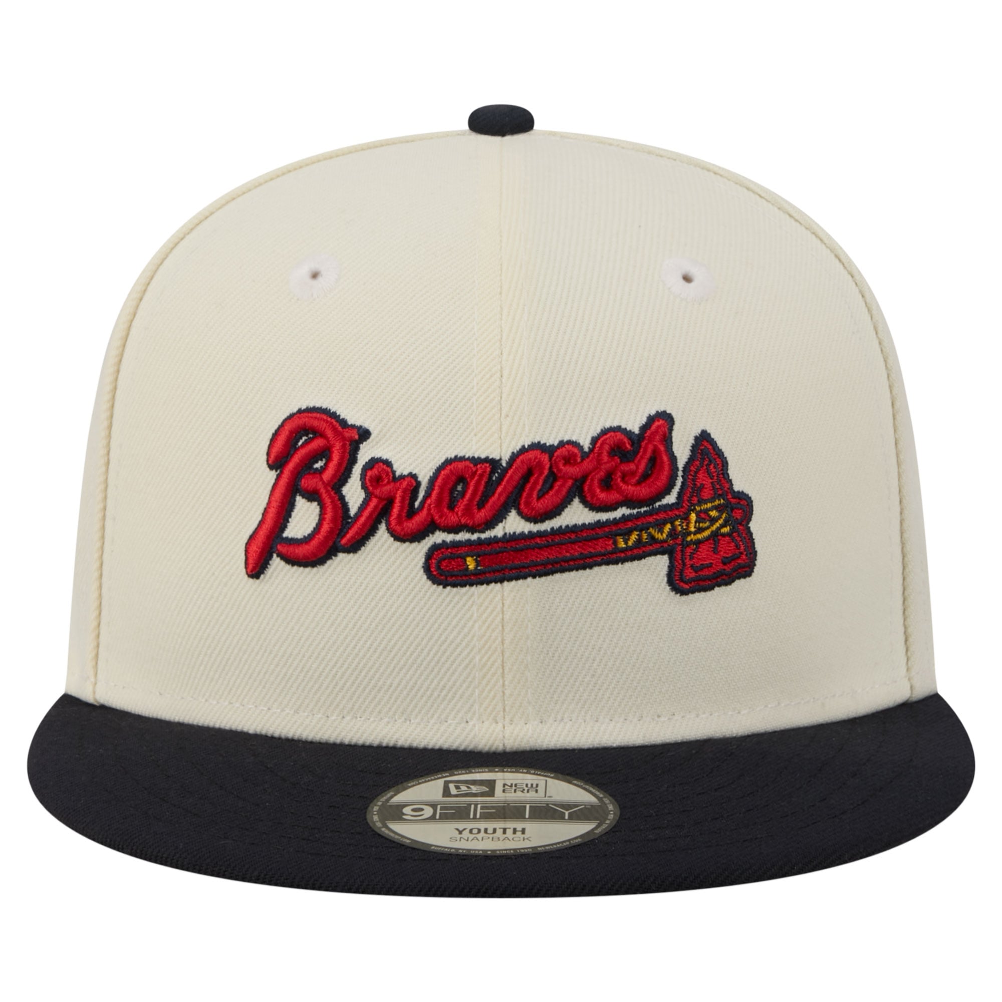 Youth New Era White Atlanta Braves Two-Tone 9FIFTY Snapback Hat