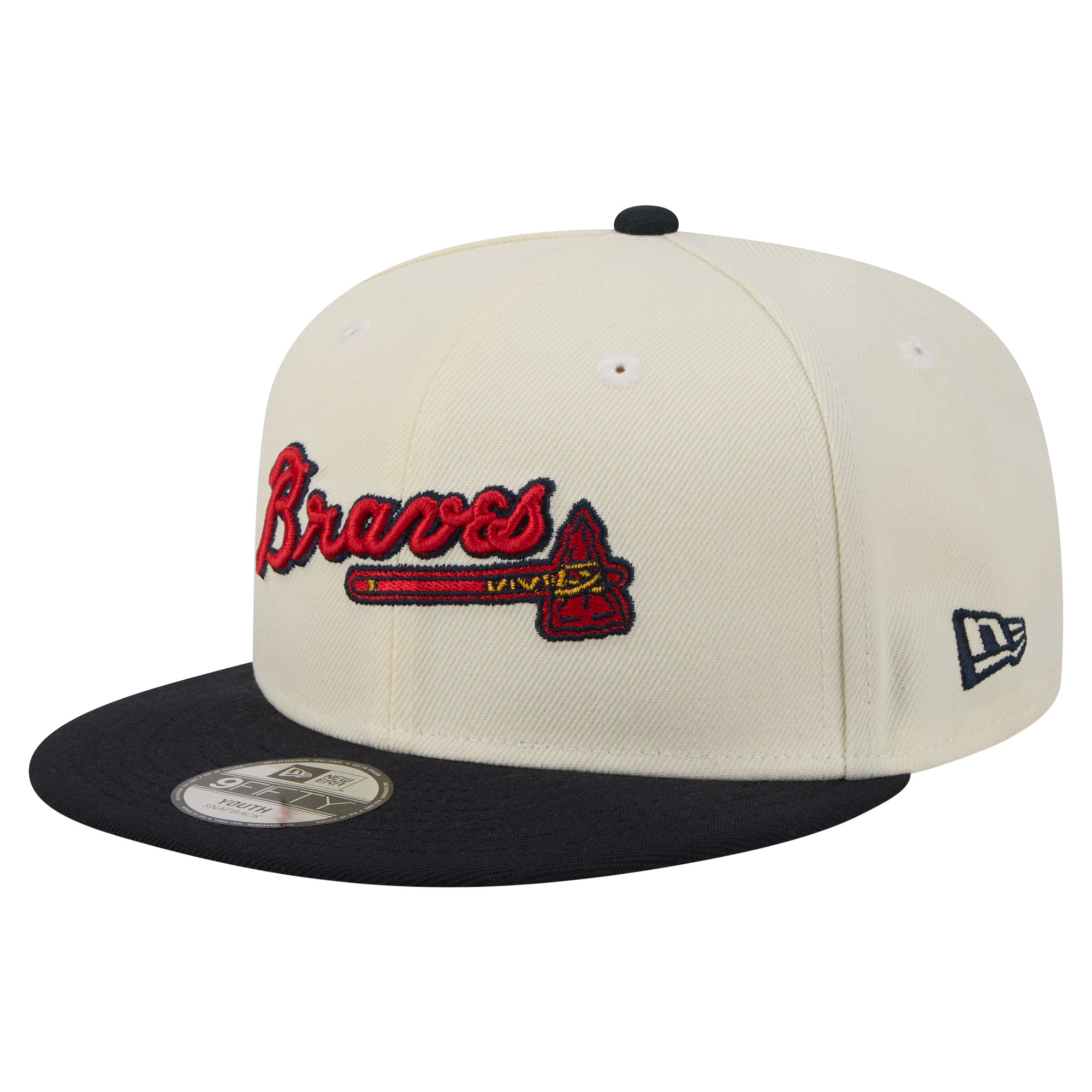 Youth New Era White Atlanta Braves Two-Tone 9FIFTY Snapback Hat