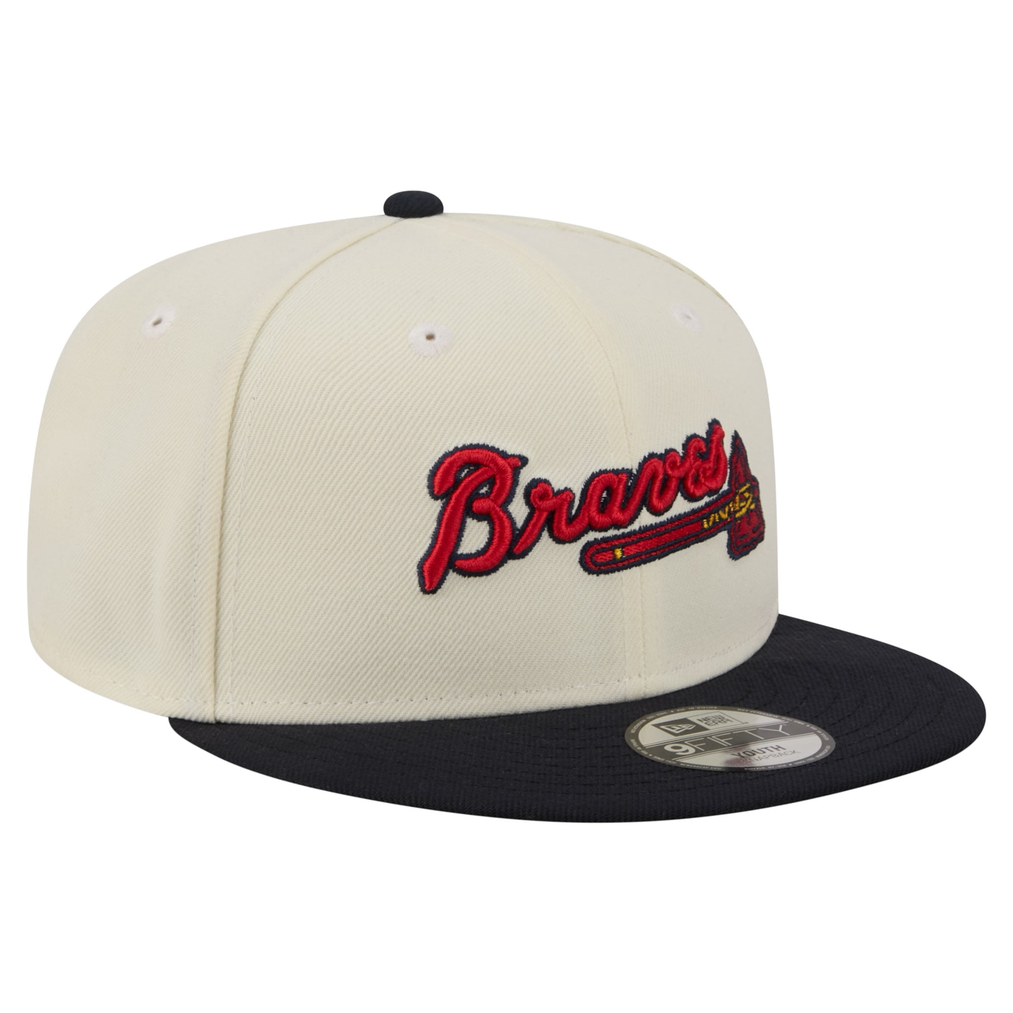 Youth New Era White Atlanta Braves Two-Tone 9FIFTY Snapback Hat