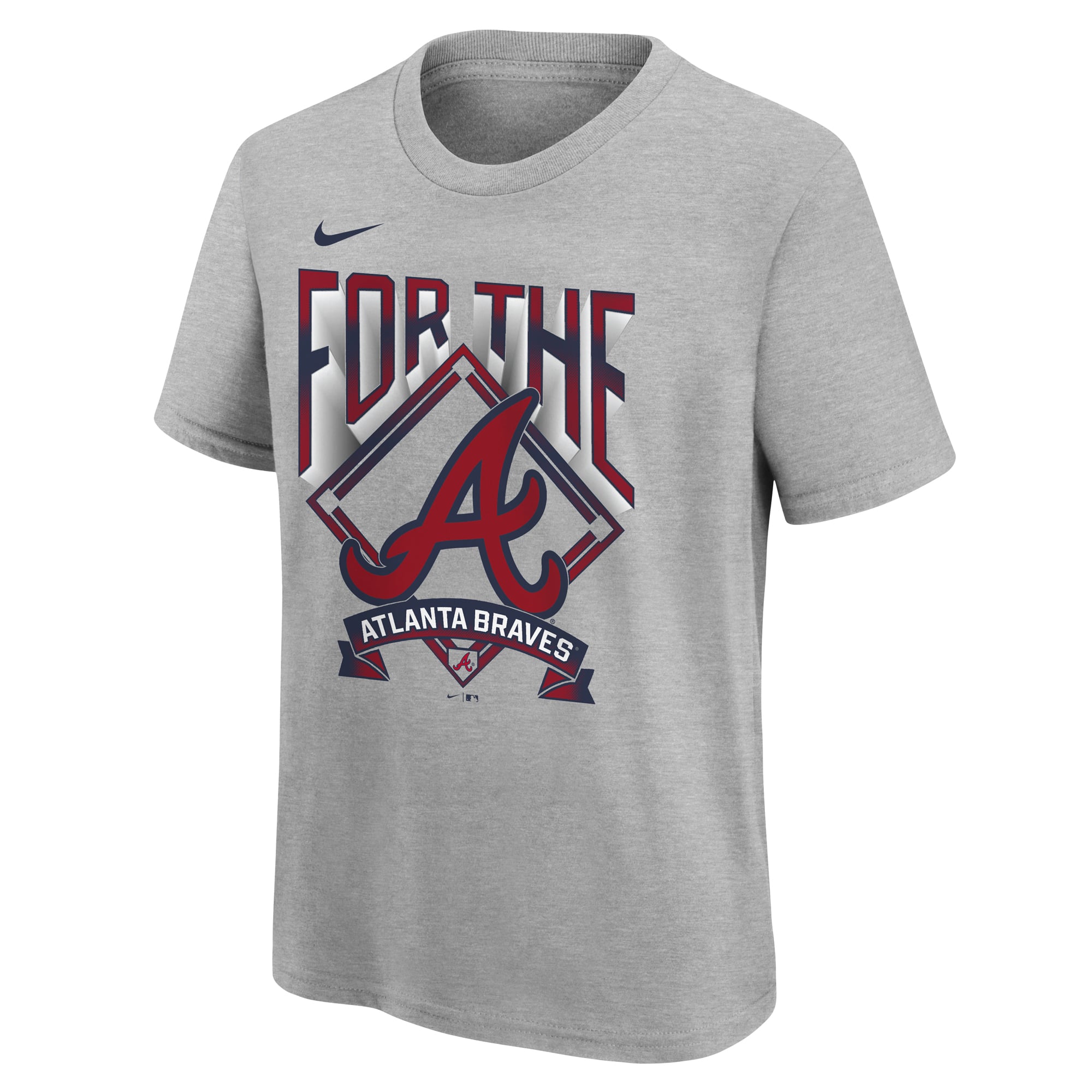 Youth Nike Gray Atlanta Braves Hometown Collection T-Shirt