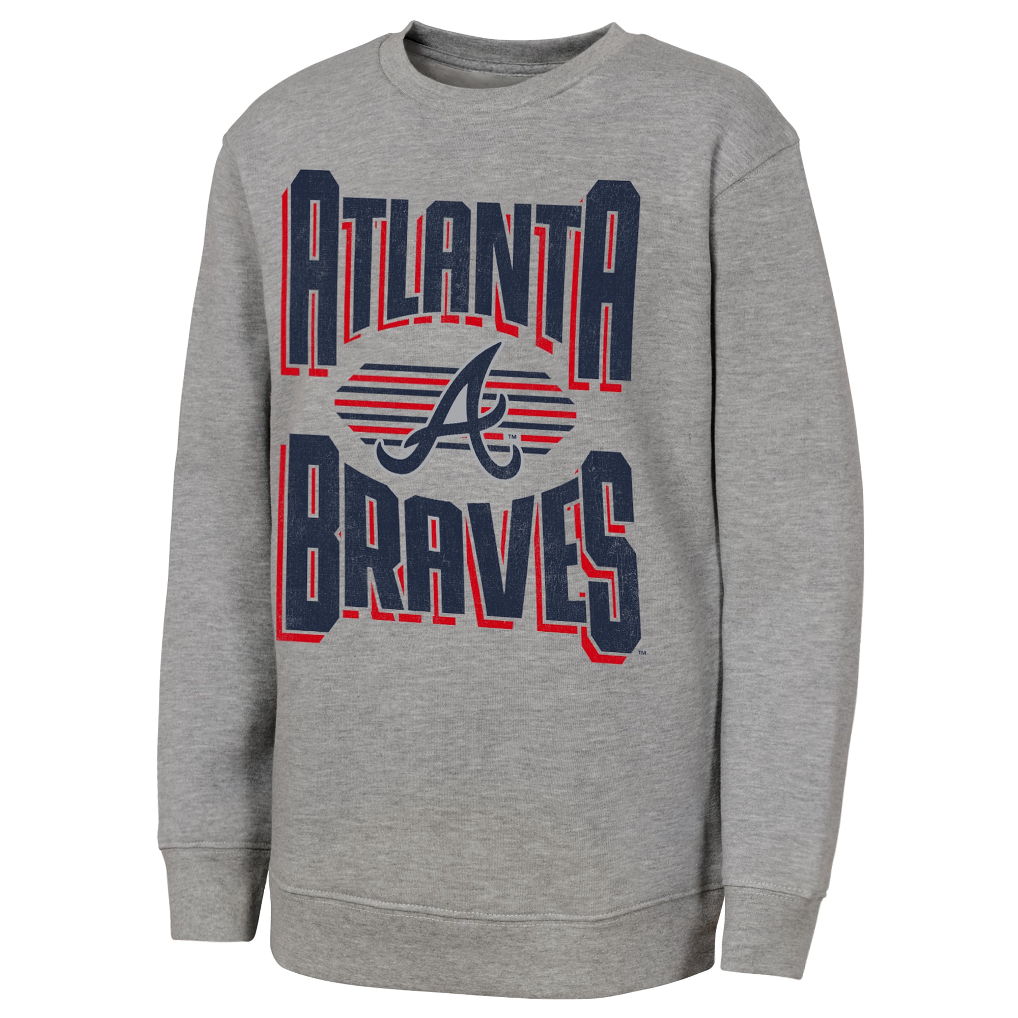Sweat-shirt gris Jet Stream des Braves d'Atlanta pour jeunes de la marque Outerstuff