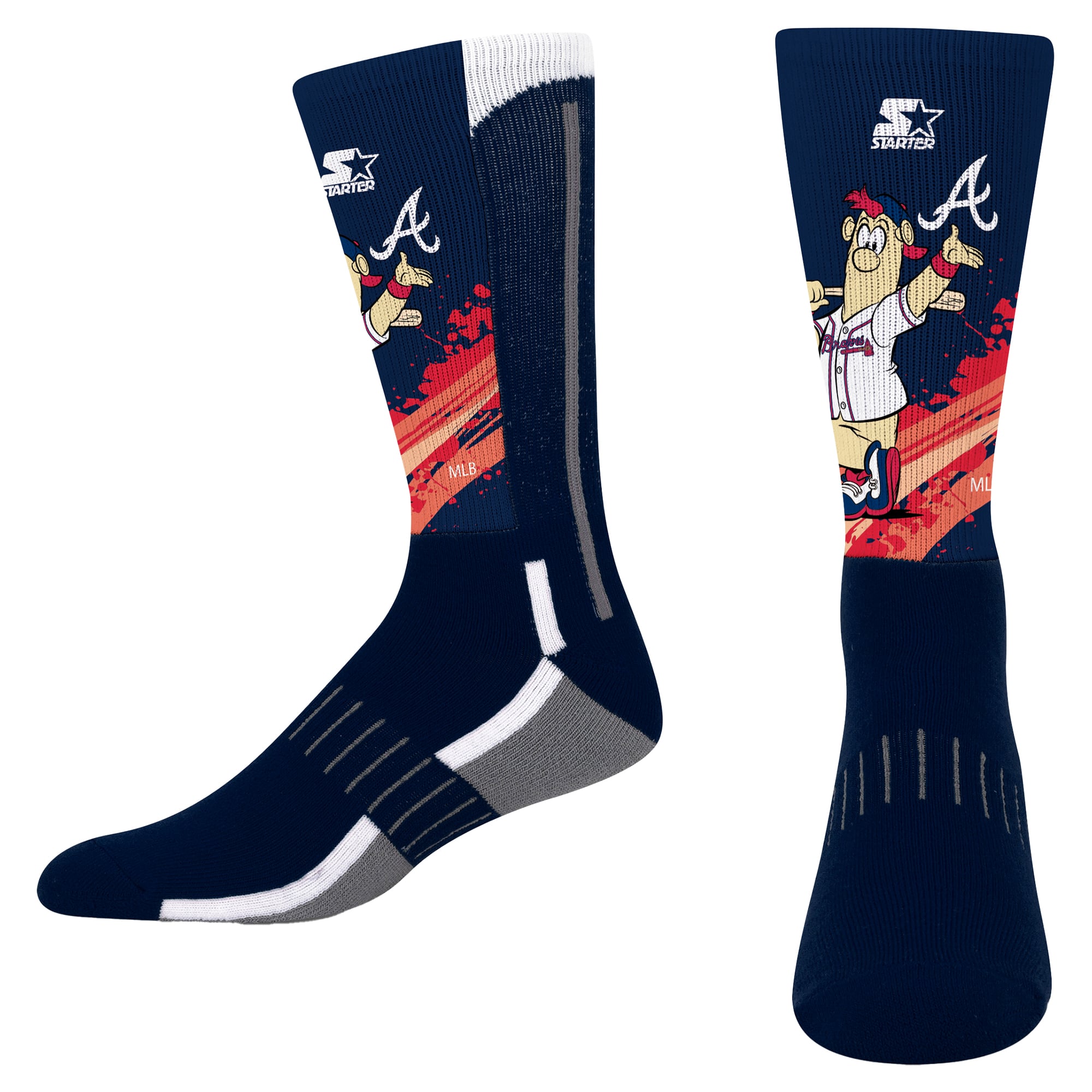 Chaussettes montantes Youth Starter Navy Atlanta Braves Phenom Mascot Color Splash