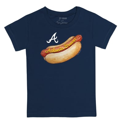 Atlanta Braves Tiny Turnip Youth Hot Dog T-Shirt - Navy