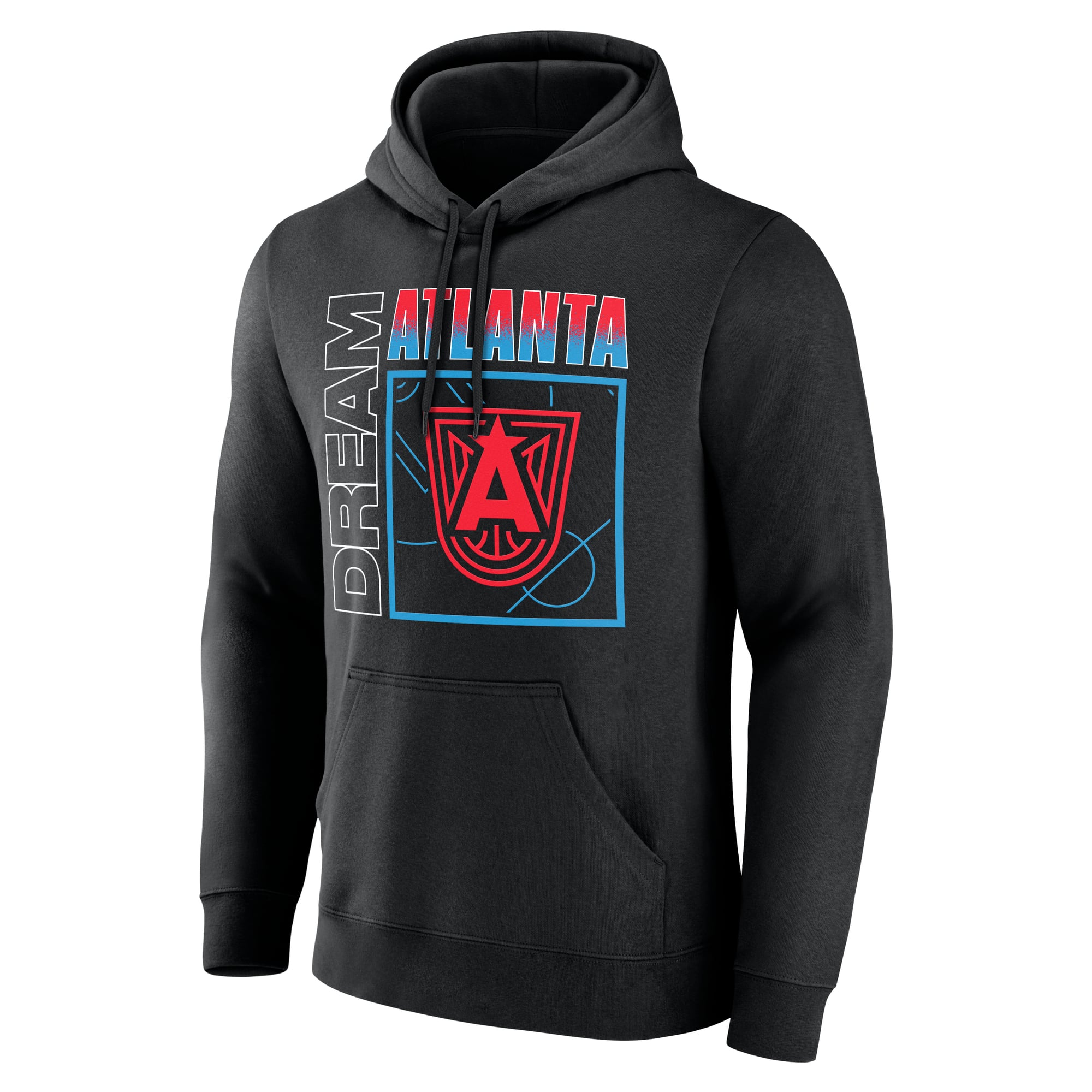 Sweat à capuche noir pour homme Atlanta Dream Home Court Pop personnalisé avec nom et numéro