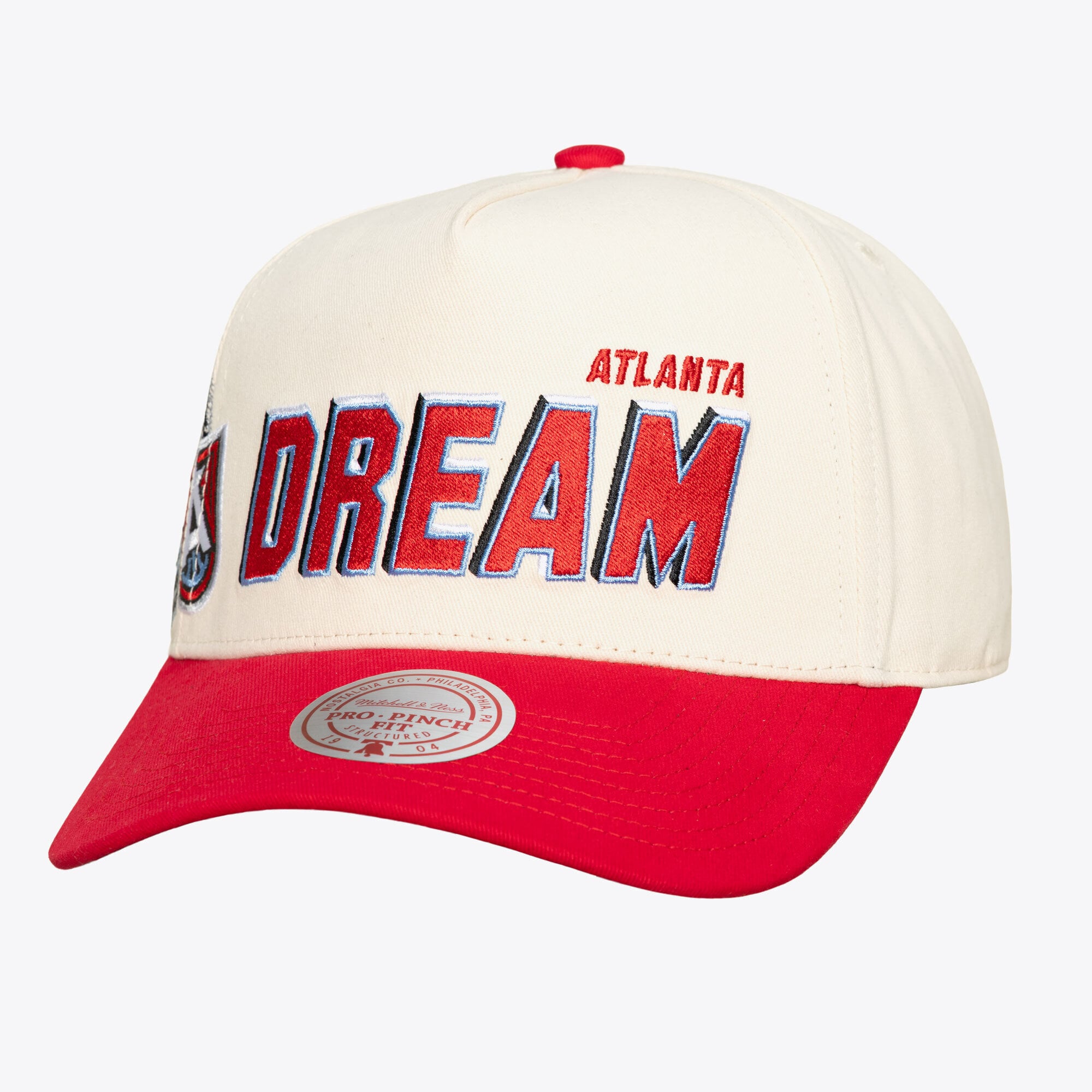 Unisex Mitchell & Ness Cream Atlanta Dream Big Time Pro Crown Snapback Hat