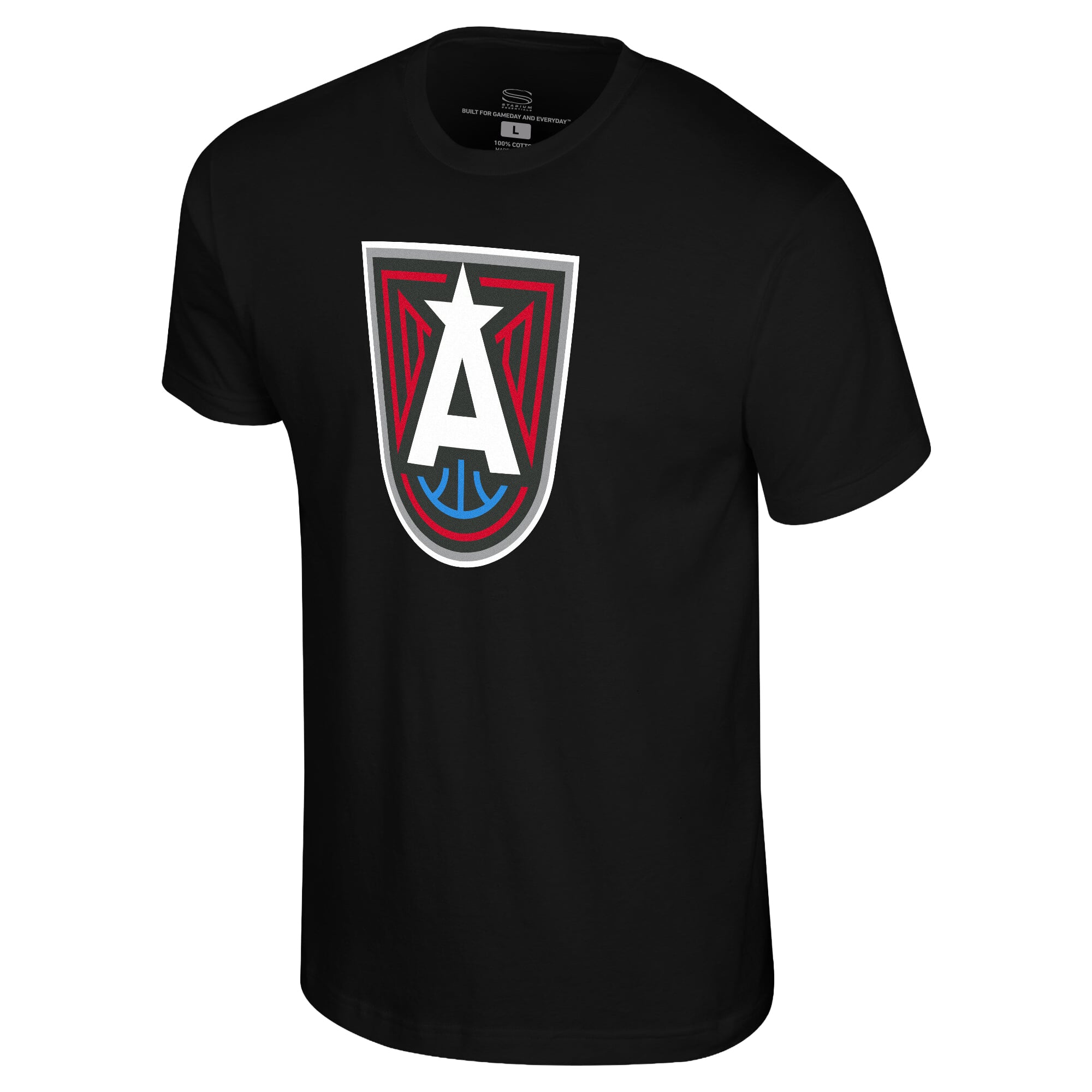 T-shirt unisexe Stadium Essentials noir Atlanta Dream Origins avec logo couleur