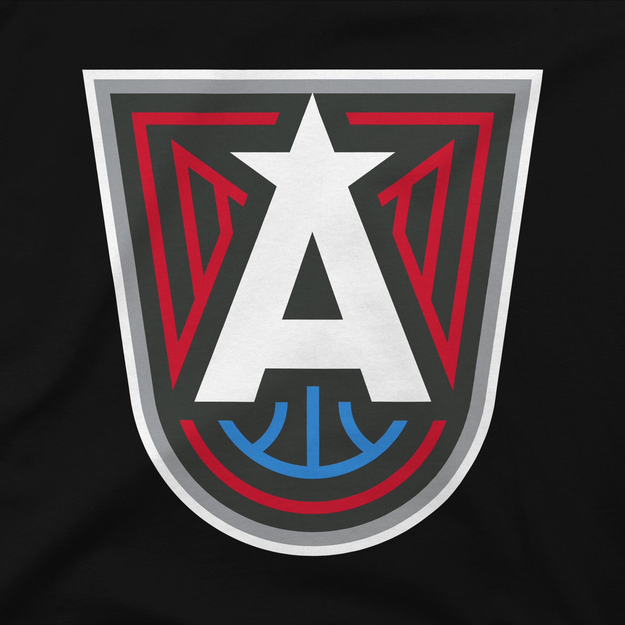 T-shirt unisexe Stadium Essentials noir Atlanta Dream Origins avec logo couleur