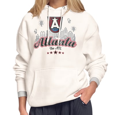 Atlanta Dream Starter Women's City Slogan Fleece Hoodie - White