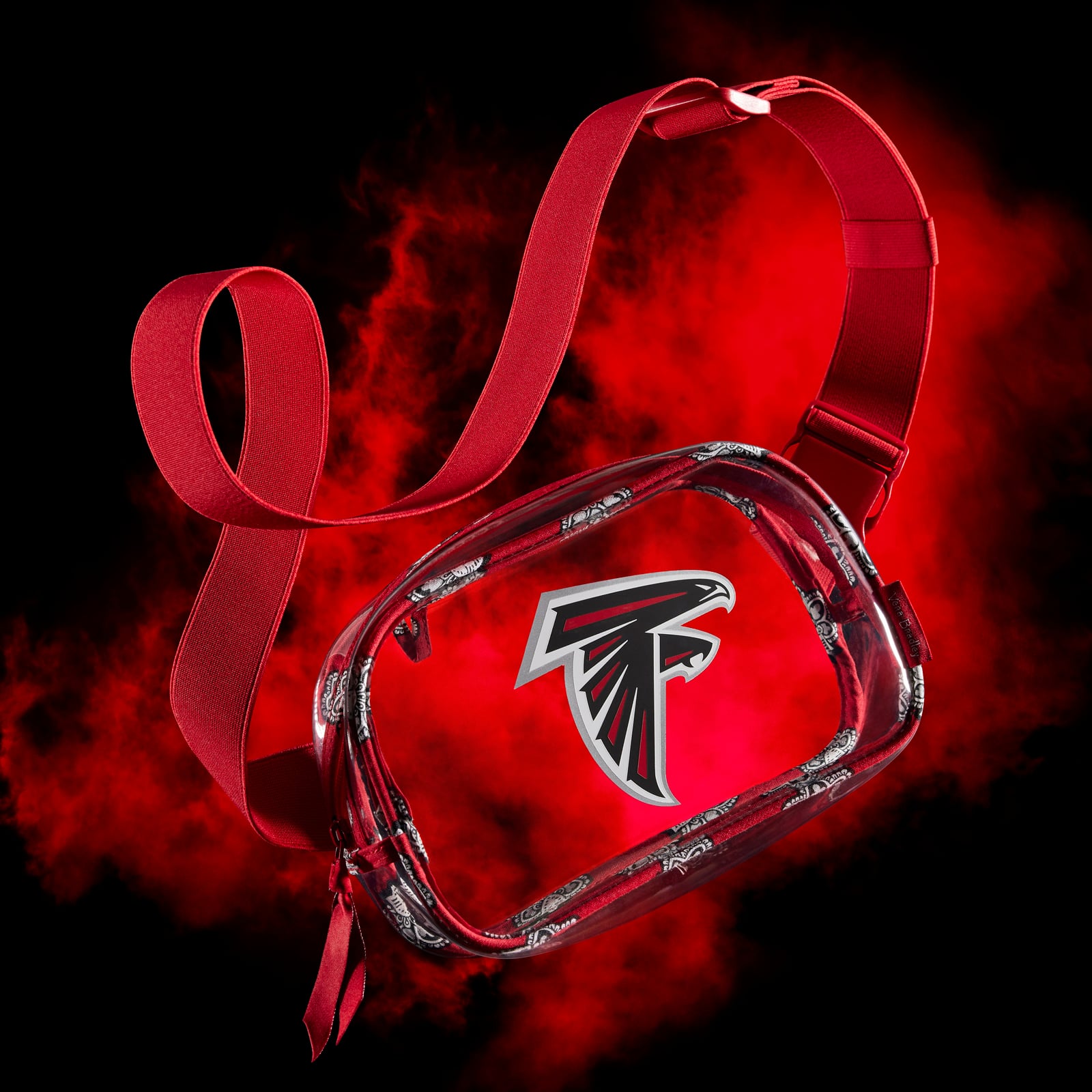 Sac banane transparent Vera Bradley des Falcons d'Atlanta