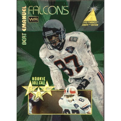 1995 Zenith Rookie Roll Call #RC15 Bert Emanuel