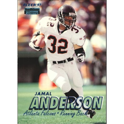 1997 Fleer Tiffany Blue #330 Jamal Anderson