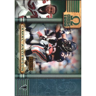 1999 Pacific Omega Platinum Blue #9 Jamal Anderson