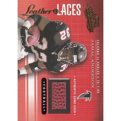 2001 Absolute Memorabilia Leather and Laces #LL7 Jamal Anderson