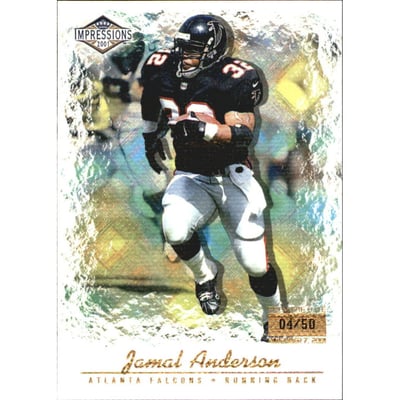 2001 Pacific Impressions Premiere Date #6 Jamal Anderson