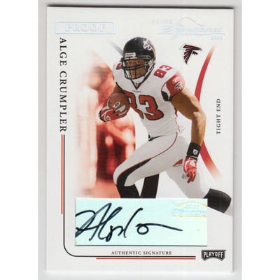 2004 Playoff Prime Signatures Signature Proofs Silver #3 Alge Crumpler/100