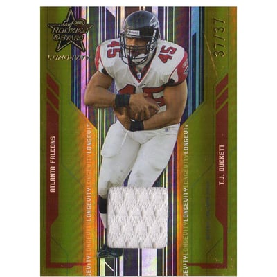 2005 Leaf Rookies and Stars Longevity Materials Gold #5 T.J. Duckett/37