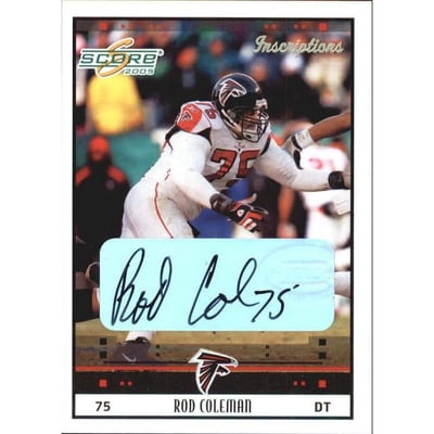 2005 Score Inscriptions #15 Rod Coleman/1000*