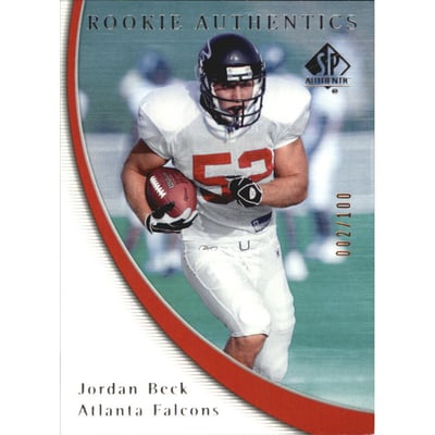 2005 SP Authentic Rookie Gold 100 #153 Jordan Beck