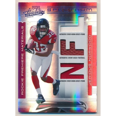 2006 Absolute Memorabilia Rookie Premiere Materials Spectrum Prime #270 Jerious Norwood