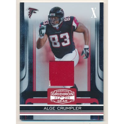 2006 Donruss Gridiron Gear Jerseys X's #4 Alge Crumpler/100