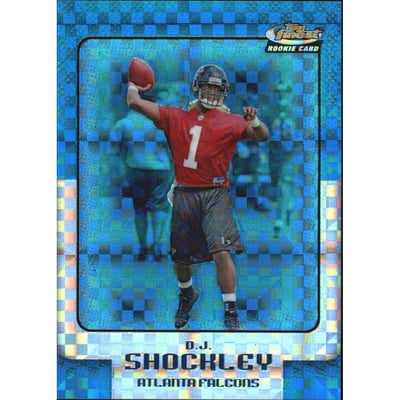 2006 Finest Blue Xfractors #62 D.J. Shockley
