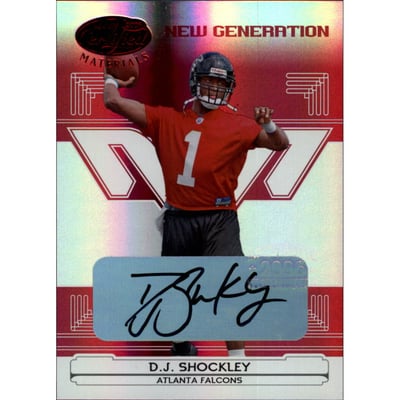 2006 Leaf Certified Materials Mirror Red Signatures #158 D.J. Shockley/125