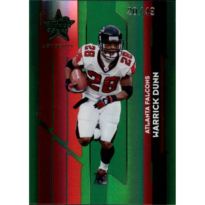 2006 Leaf Rookies and Stars Longevity Target Emerald Parallel #7 Warrick Dunn