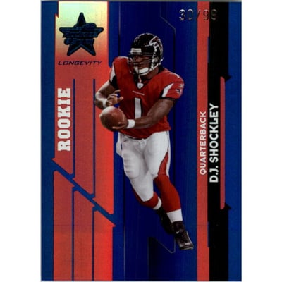 2006 Leaf Rookies and Stars Longevity Target Sapphire Parallel #206 D.J. Shockley
