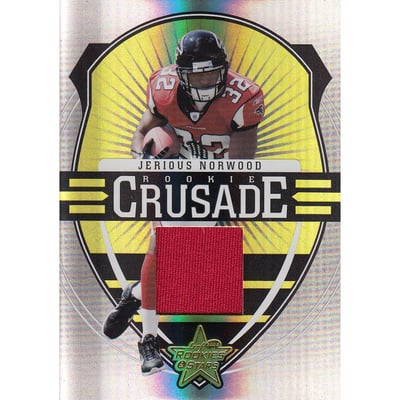 2006 Leaf Rookies and Stars Rookie Crusade Materials #20 Jerious Norwood