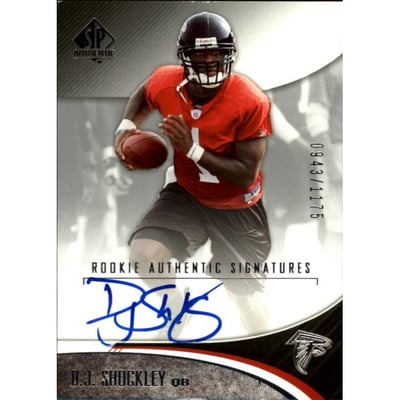 2006 SP Authentic #191 D.J. Shockley AU RC