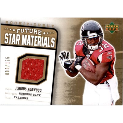 2006 Upper Deck Rookie Debut Future Star Materials Gold #FSMJN Jerious Norwood