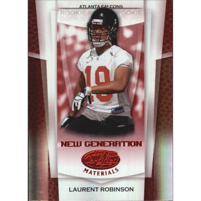2007 Leaf Certified Materials Mirror Red #199 Laurent Robinson