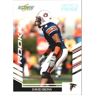 2007 Score Artist's Proof #316 David Irons