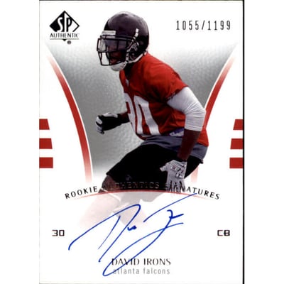 2007 SP Authentic #212 David Irons AU RC