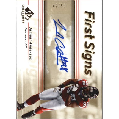 2007 SP Chirography First Signs Gold #FSJA Jamaal Anderson
