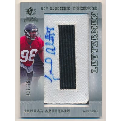 2007 SP Rookie Threads #120 Jamaal Anderson AU RC