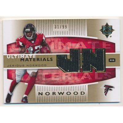 2007 Ultimate Collection Materials Gold #UMJN Jerious Norwood