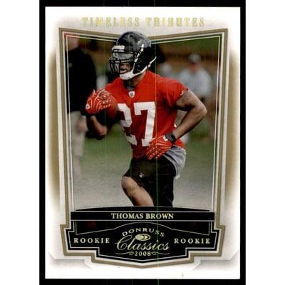 2008 Donruss Classics Timeless Tributes Gold #225 Thomas Brown