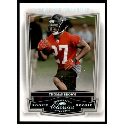 2008 Donruss Classics Timeless Tributes Silver #225 Thomas Brown