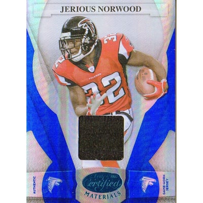 2008 Leaf Certified Materials Mirror Blue Materials #5 Jerious Norwood