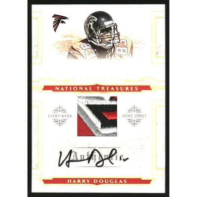 2008 Playoff National Treasures Rookie Signature Material Gold #130 Harry Douglas
