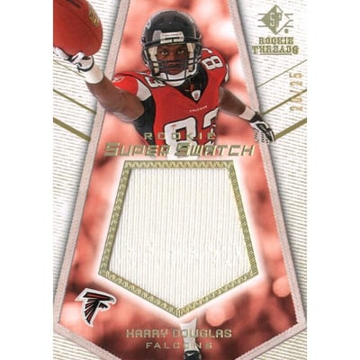 2008 SP Rookie Threads Rookie Super Swatch Gold Holofoil 25 #RSSHD Harry Douglas