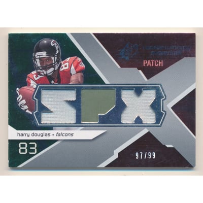 2008 SPx Rookie Materials SPX Dual Patch 99 #RMHD Harry Douglas