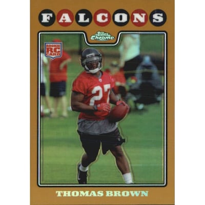 2008 Topps Chrome Gold Refractors #TC196 Thomas Brown