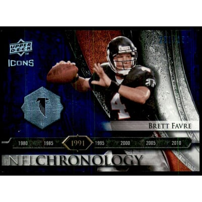 2008 Upper Deck Icons NFL Chronology Blue #CHR16 Brett Favre
