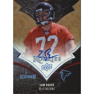 2008 Upper Deck Icons Rookie Autographs Rainbow #185 Sam Baker