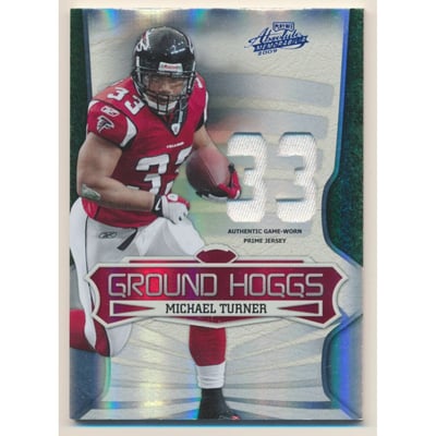 2009 Absolute Memorabilia Ground Hoggs Materials Jersey Number #17 Michael Turner