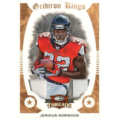 2009 Donruss Threads Pro Gridiron Kings Materials Prime #24 Jerious Norwood/50