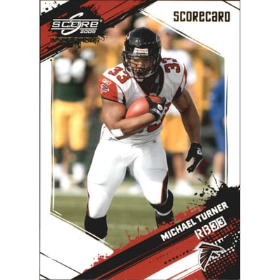 2009 Score Inscriptions Scorecard #17 Michael Turner
